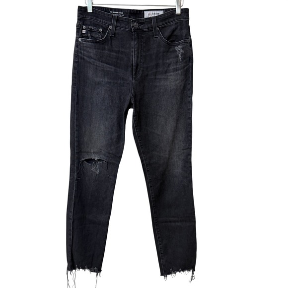 Ag Adriano Goldschmied Denim - AG Womens The Sophia Ankle Jeans Size 30 Denim 4 Years Faded High-Waisted Slim